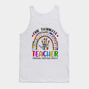 Hispanic Heritage Month One Thankful Teacher Countries Flags Tank Top